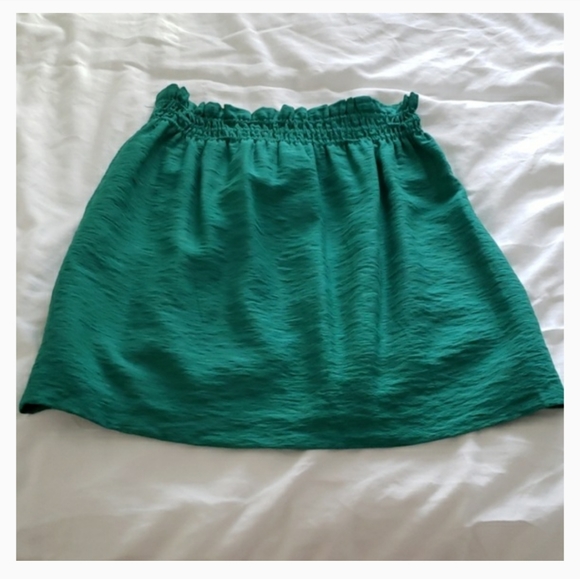 J. Crew Green Mini Skirt - Picture 1 of 2